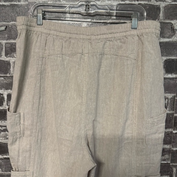 NWT Free People Feelin Good Linen Utility Pant Natural tan pants - Picture 13 of 15